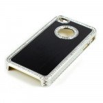 Wholesale iPhone 4 4S  Alumnium Diamond Chrome Case (Black)